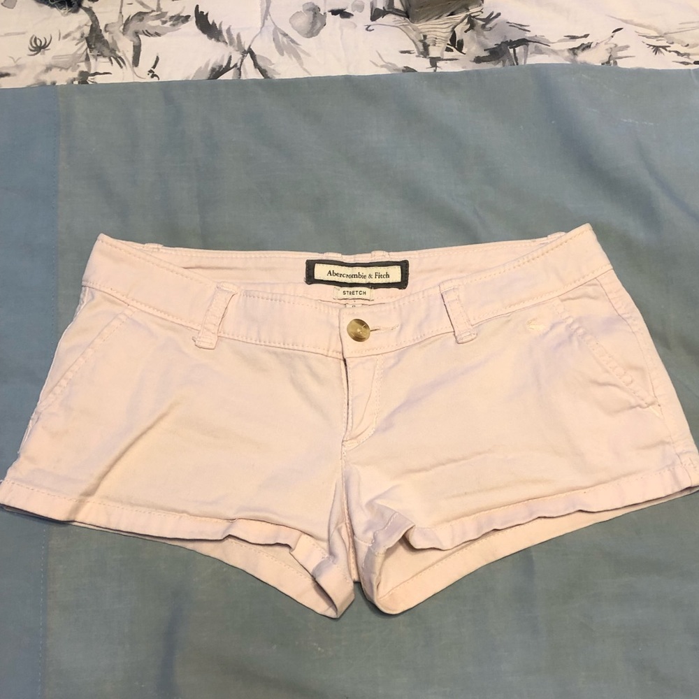 Abercrombie & Fitch Light Pink Linen Short Shorts
